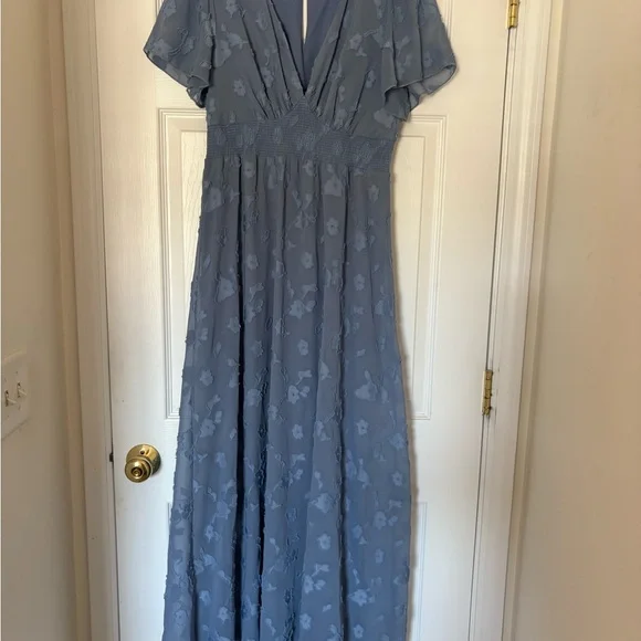Baltic Born Dusty Blue Floral Maxi Dress - Picture 1 of 1